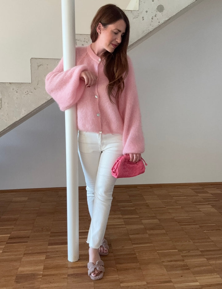 Mohair-Cardigan - Rosa