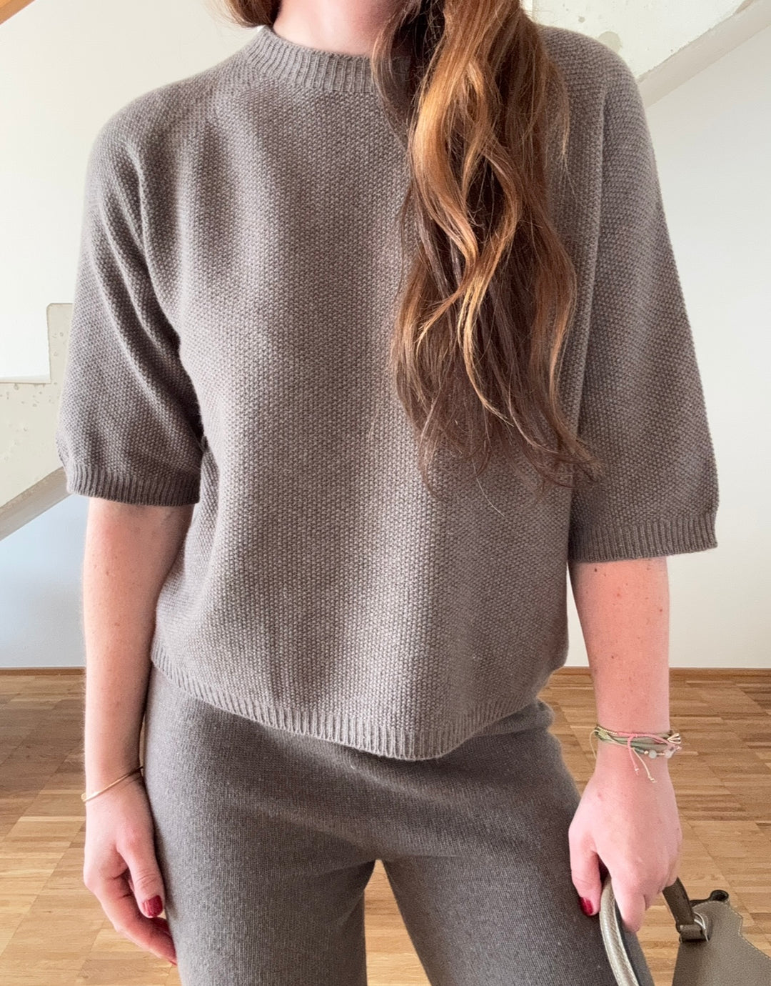 Strickshirt - Taupe