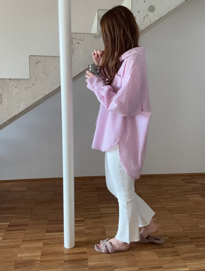 Oversize Bluse - Rosa