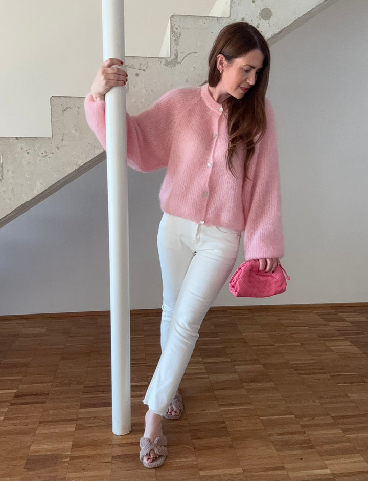 Mohair-Cardigan - Rosa
