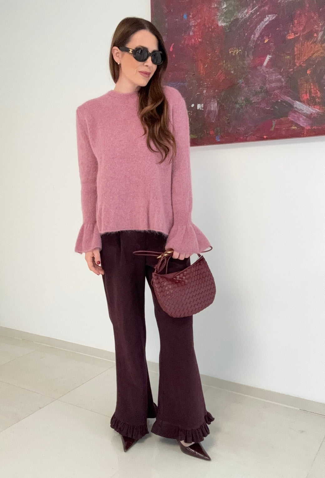 Baby-Alpaka-Pullover - Rose