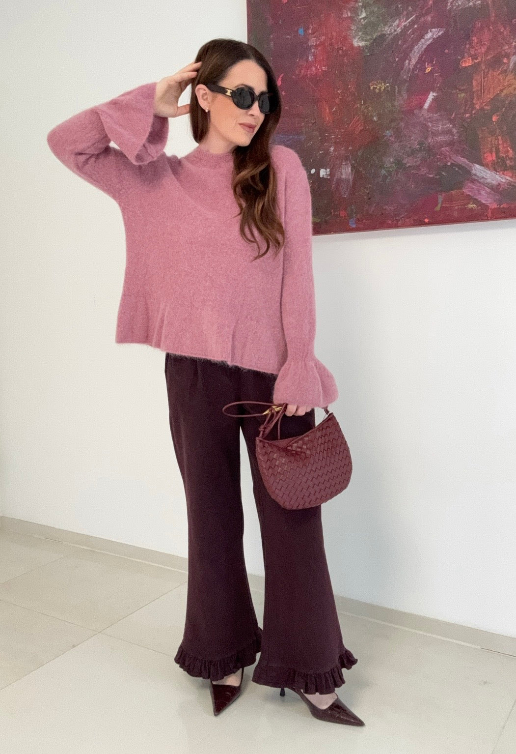 Baby-Alpaka-Pullover - Rose