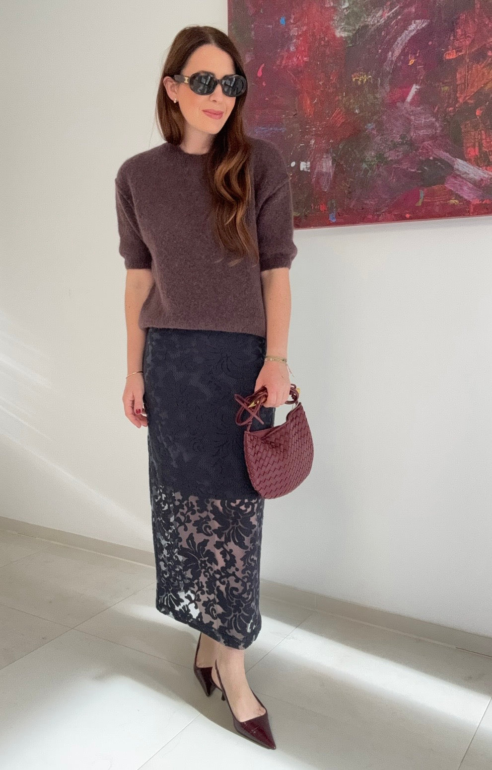 Rock aus Spitze - Navy