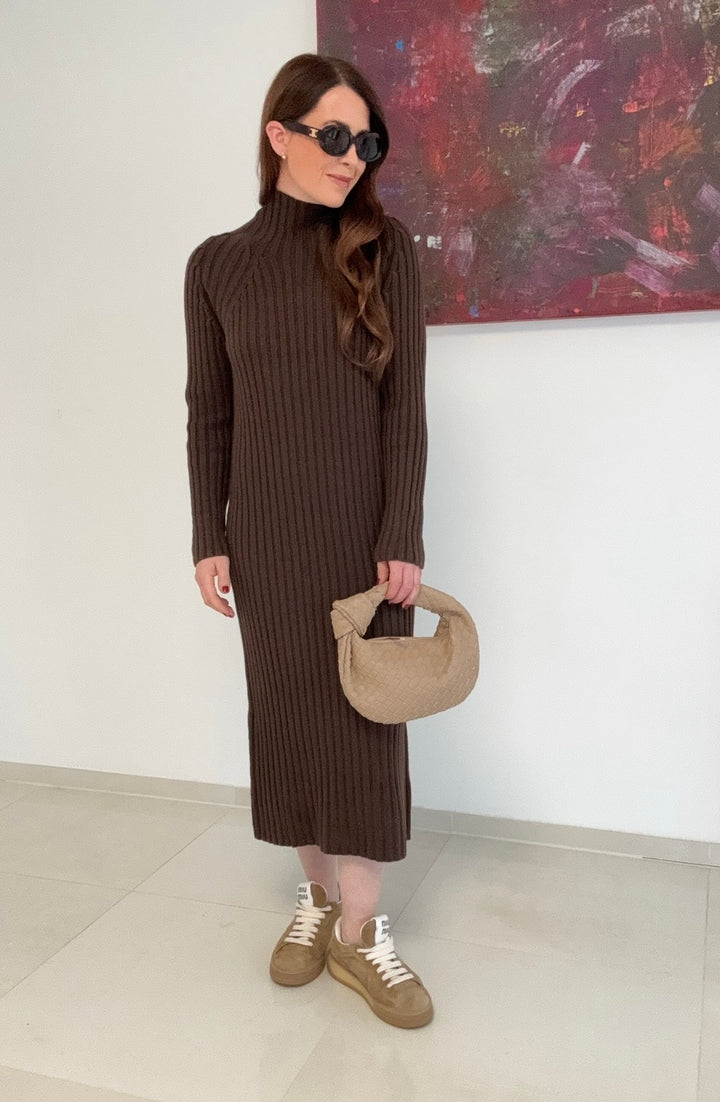 Strickkleid - Braun