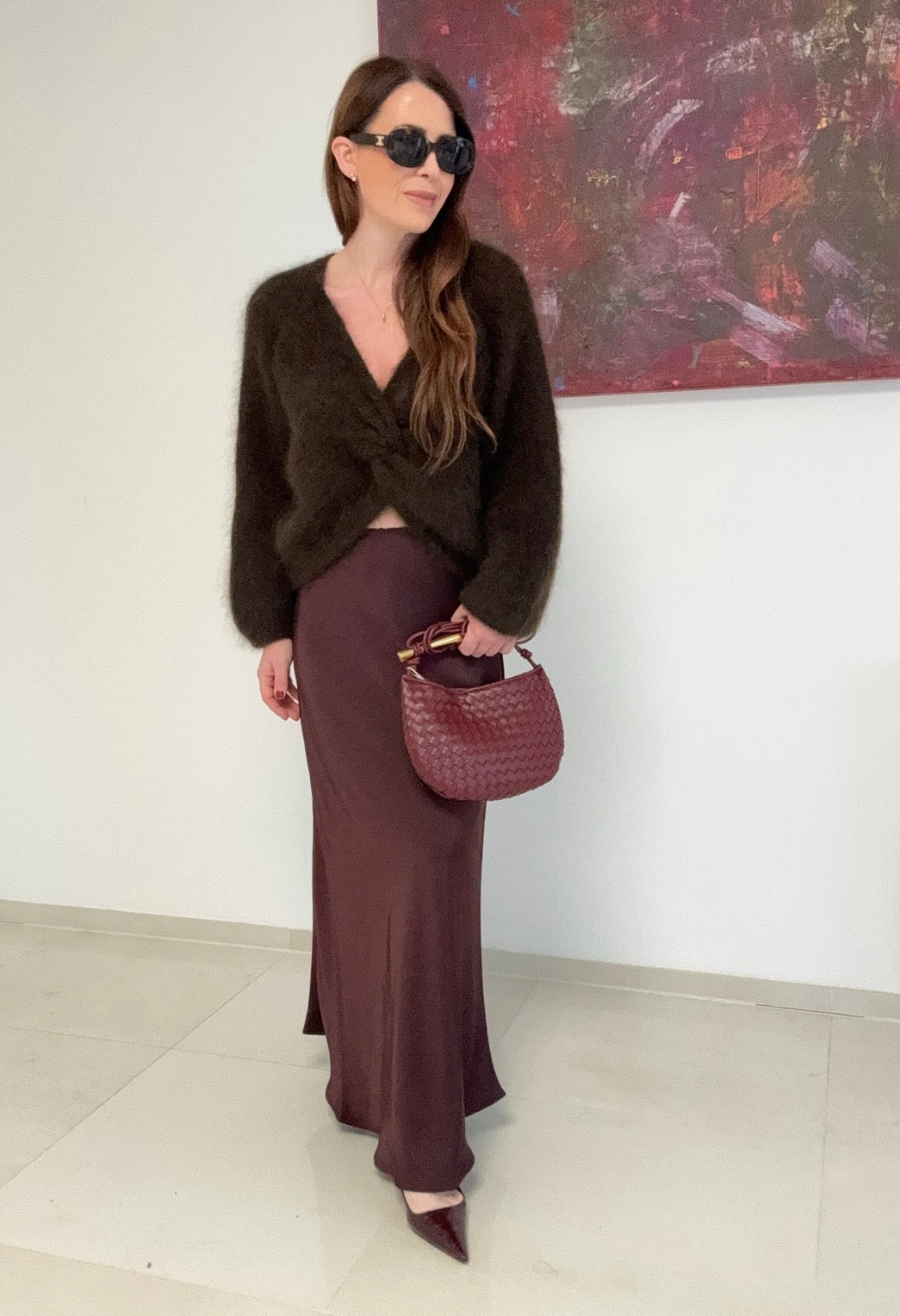 Wende-Mohairpullover - Braun