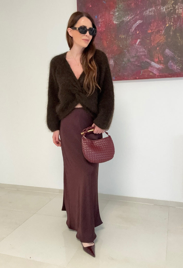 Wende-Mohairpullover - Braun
