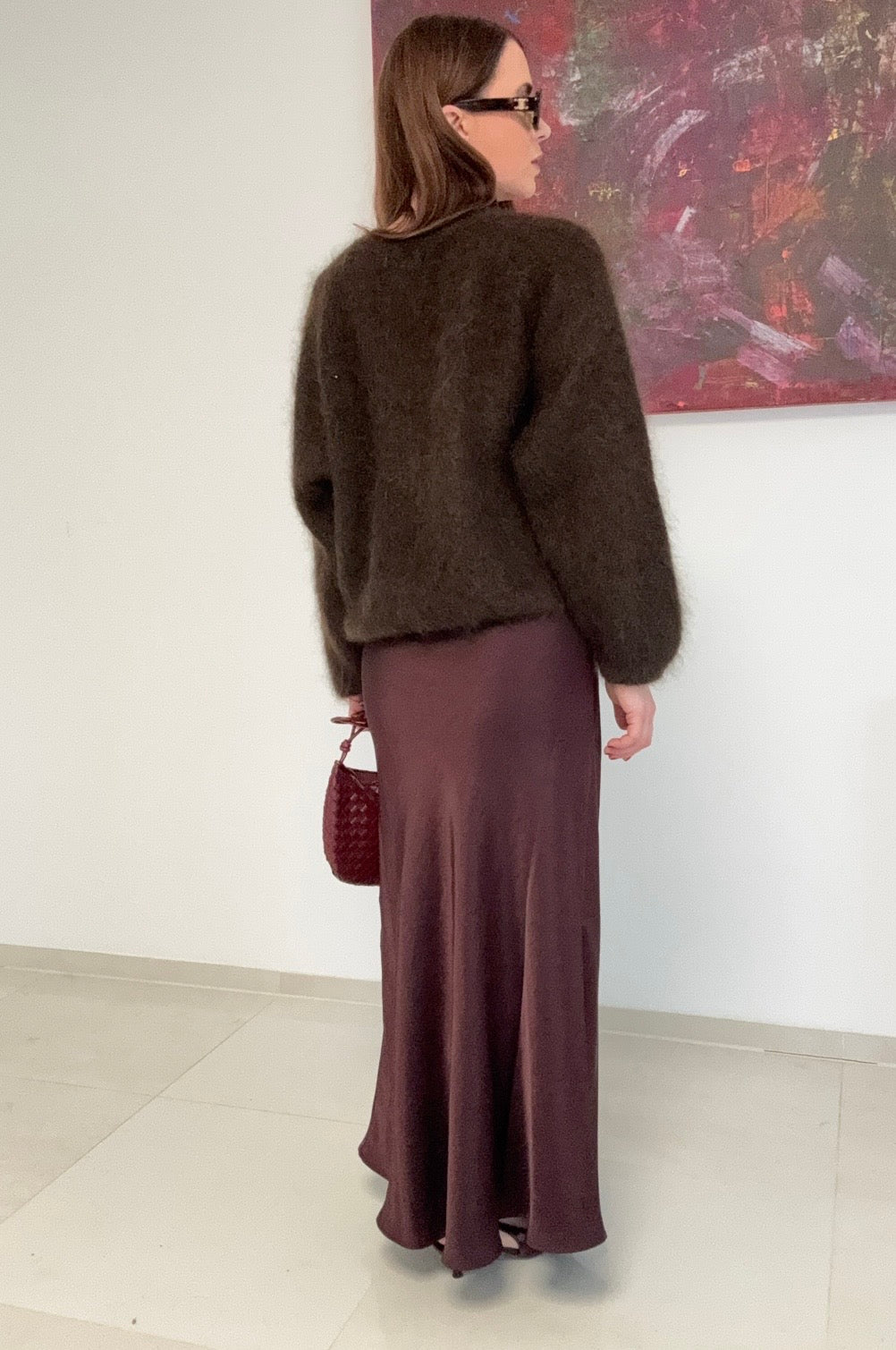 Wende-Mohairpullover - Braun