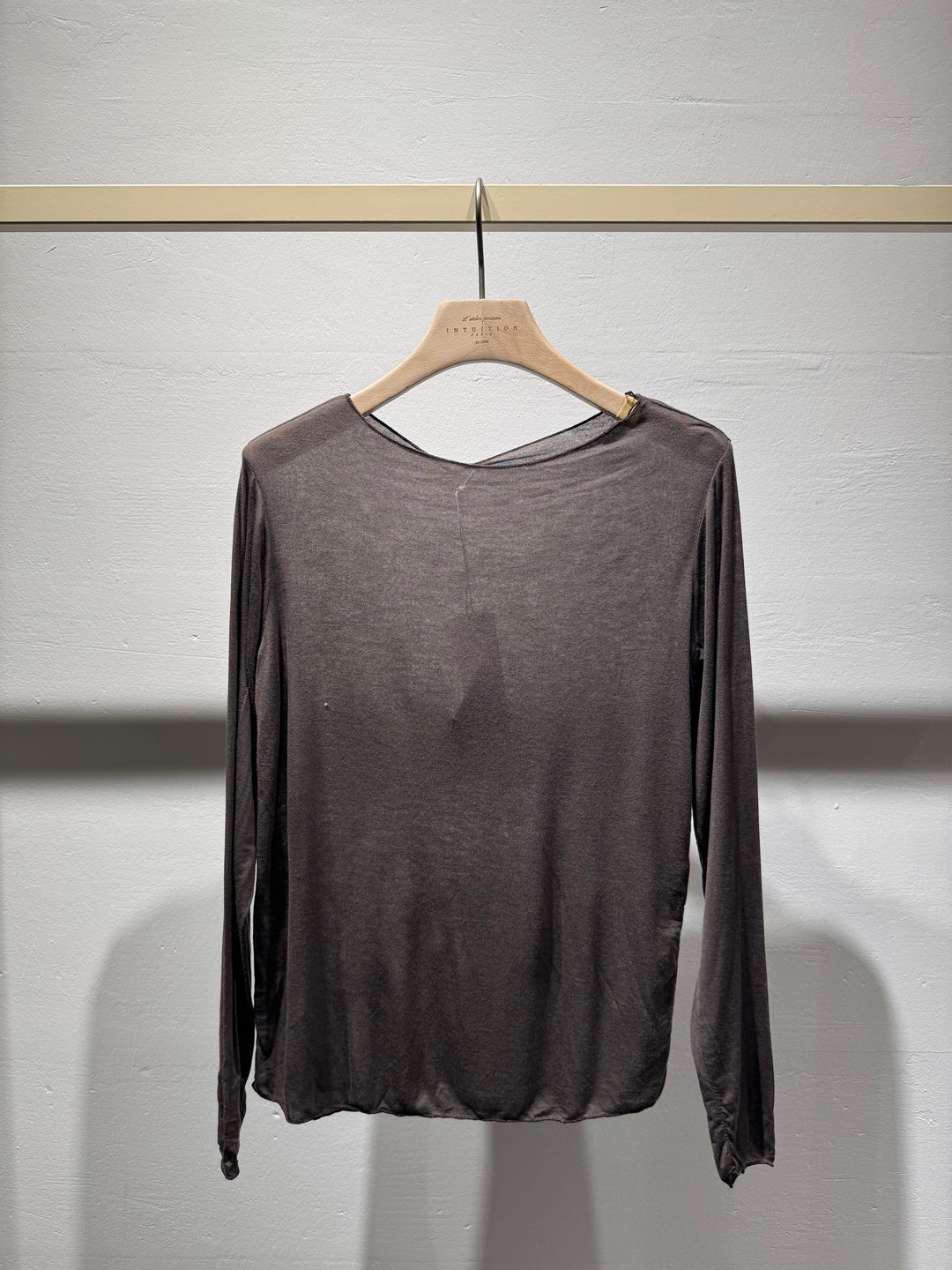 Dünnes Shirt mit Kaschmir - Braun