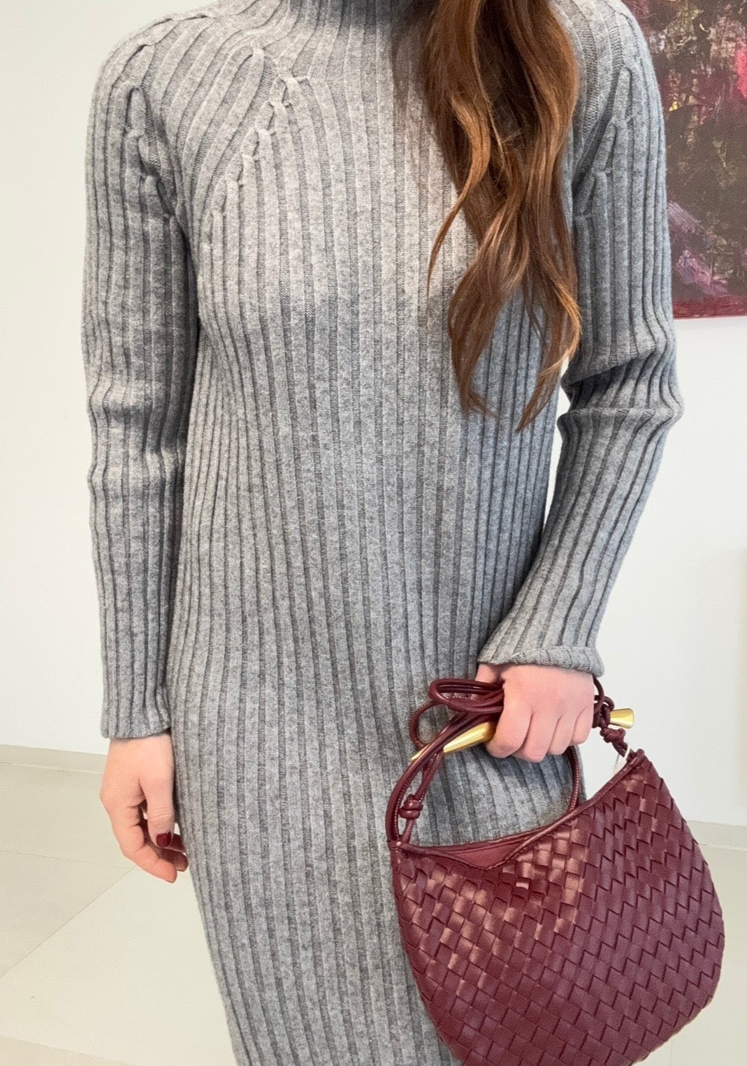 Strickkleid - Grau