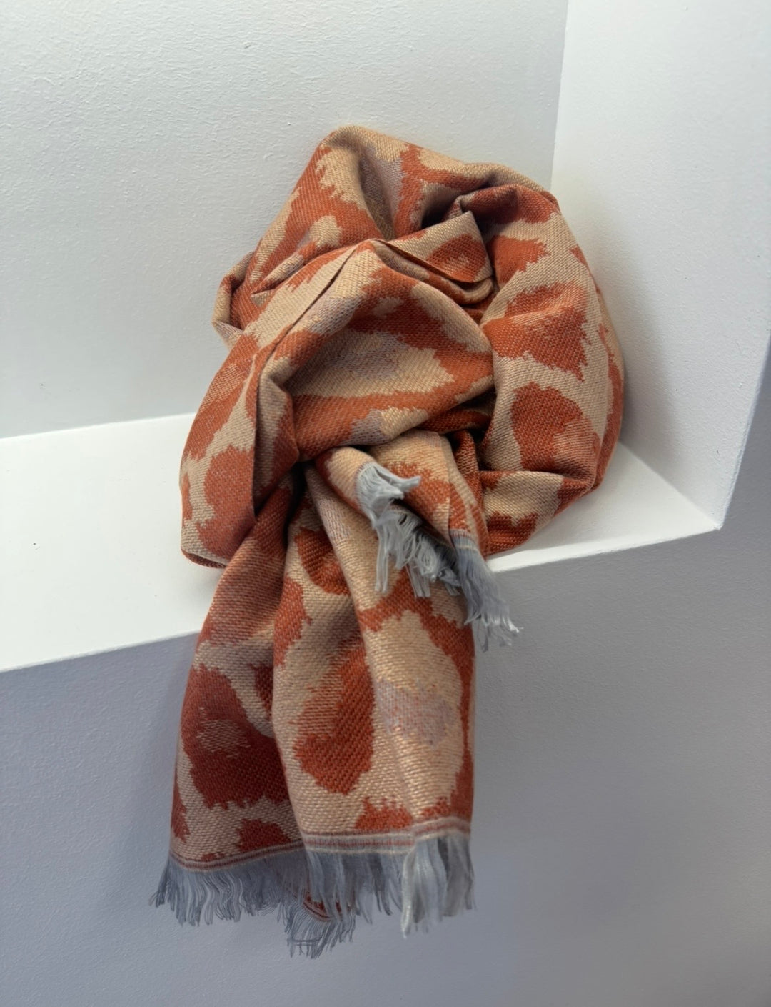 Schal mit Print - Orange