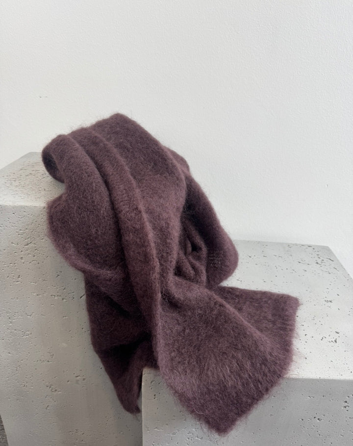 Mohair_schal - Braun