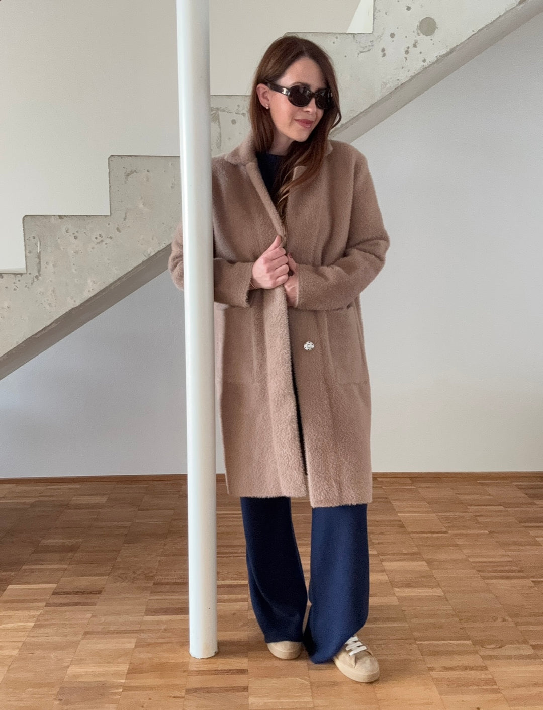 Maxi-Mantel - Beige