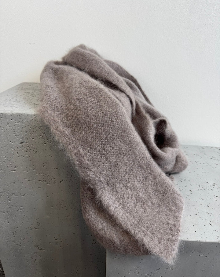 Mohair-Schal - Taupe