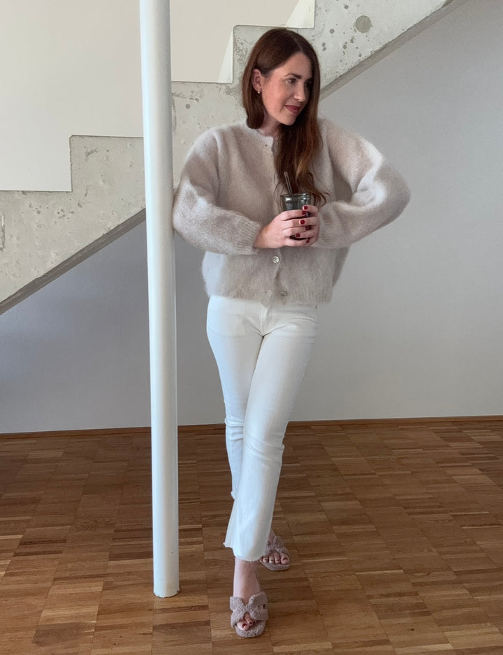 Mohair-Cardigan - Creme
