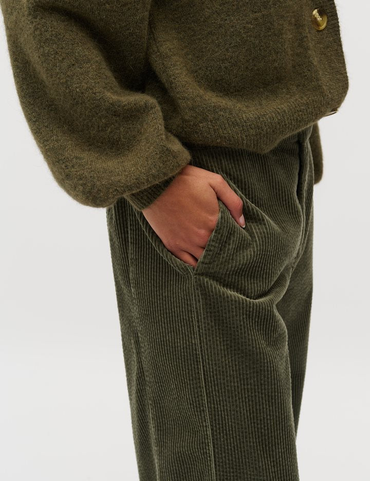 Cordhose - Grün