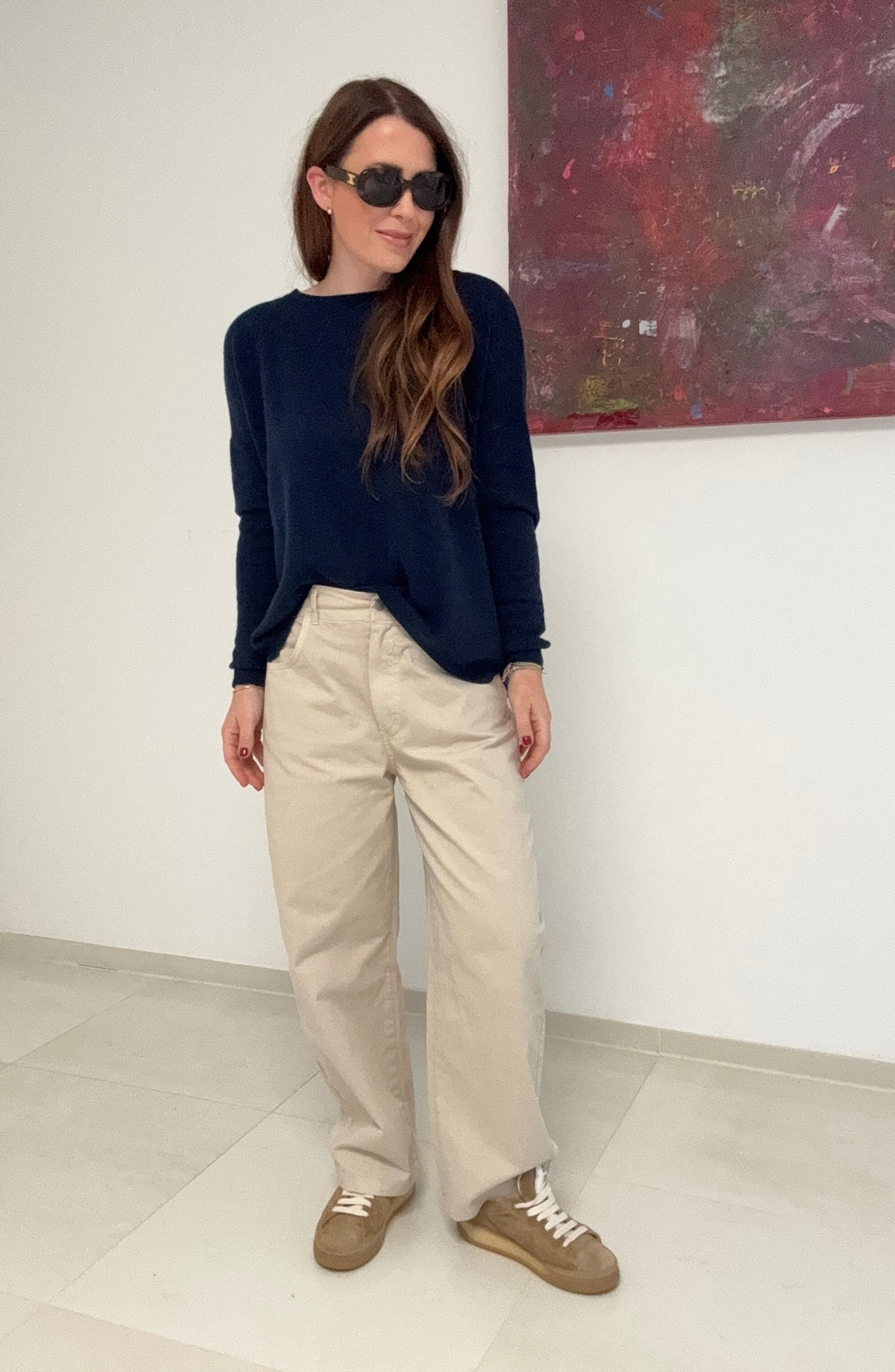 Weite Hose - Beige