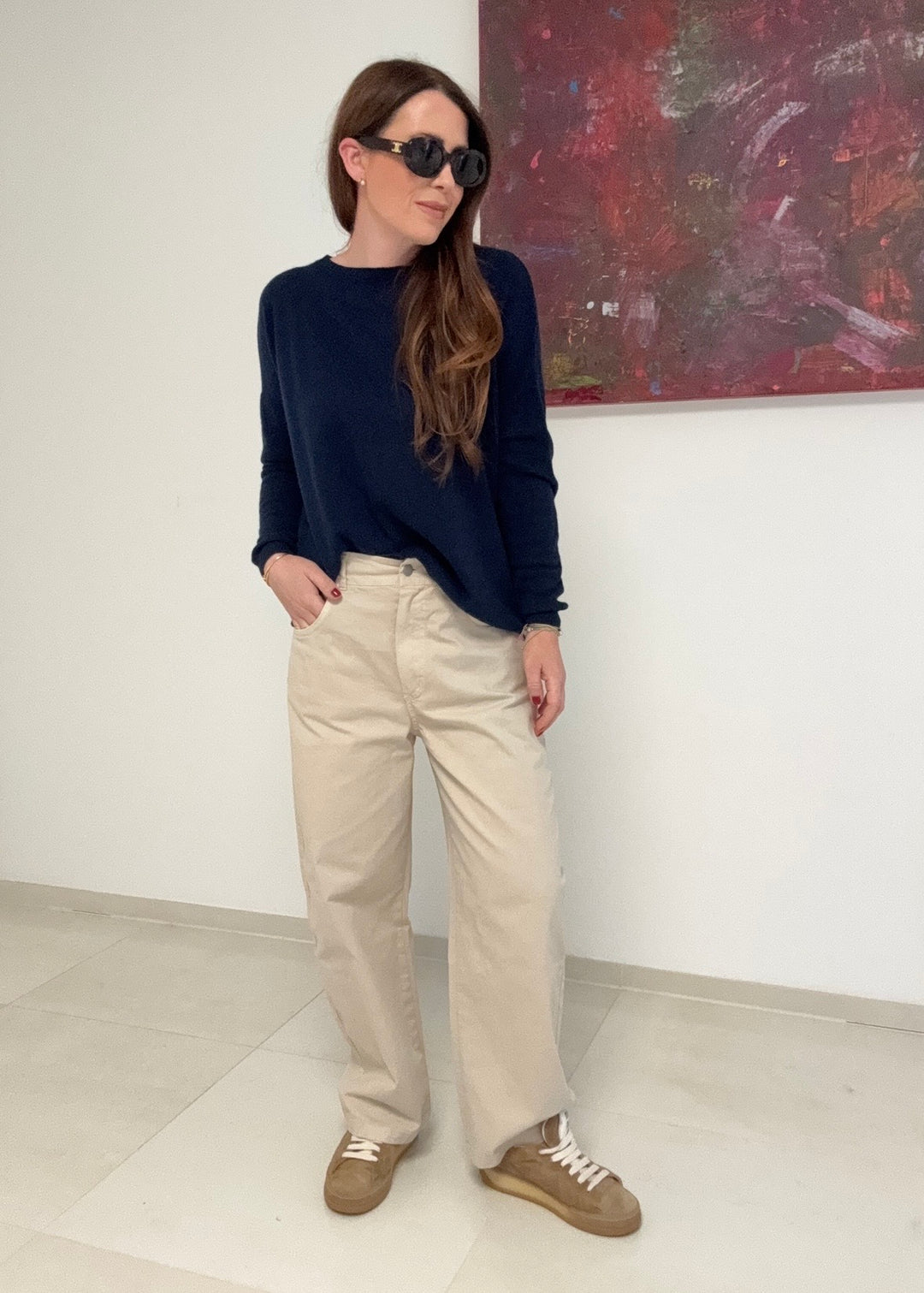Weite Hose - Beige