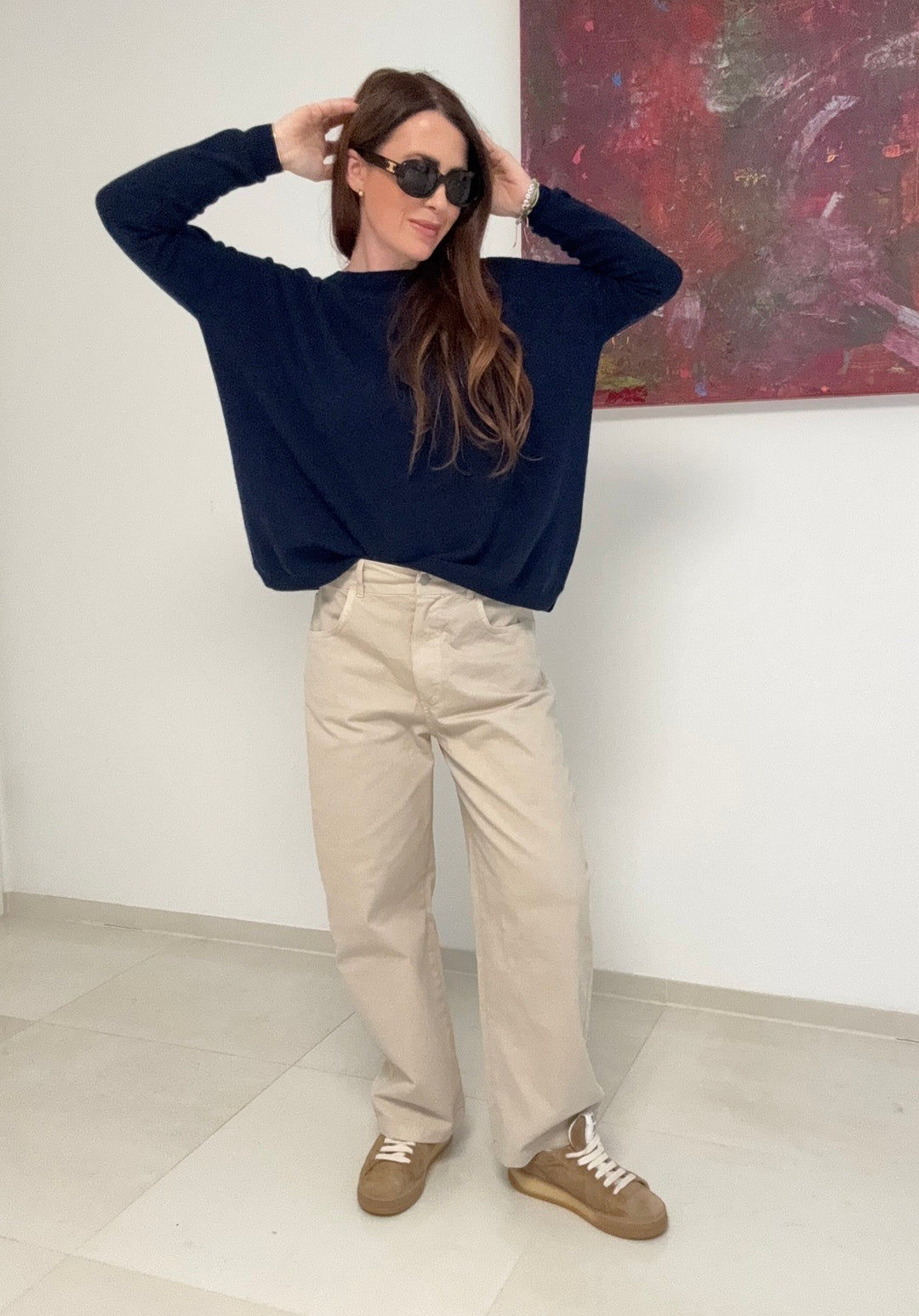 Weite Hose - Beige