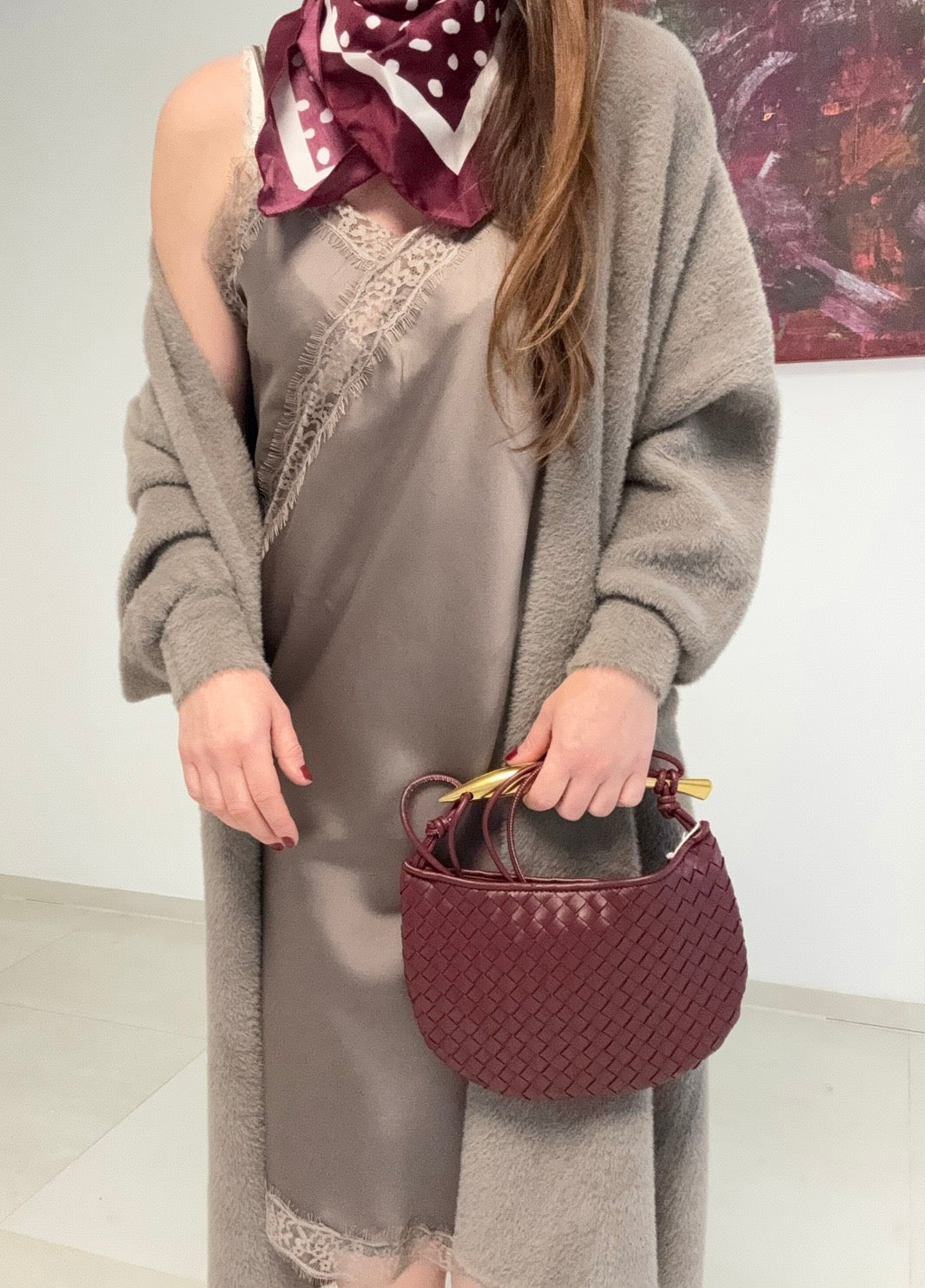 Verspieltes Kleid - Taupe