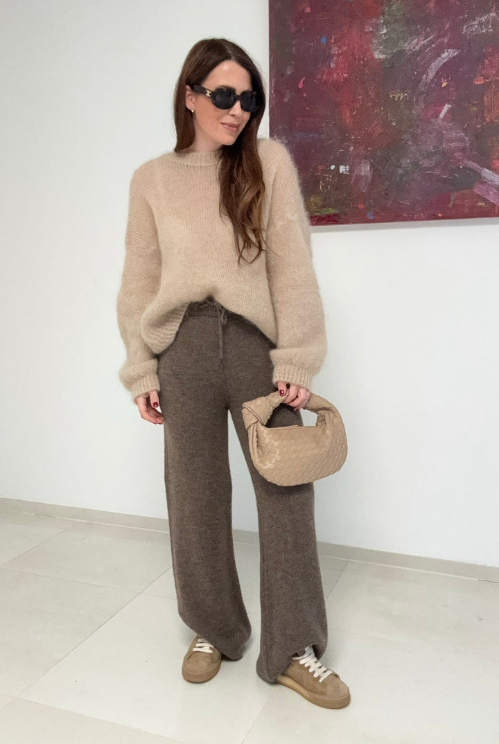 Strickjogger - Taupe