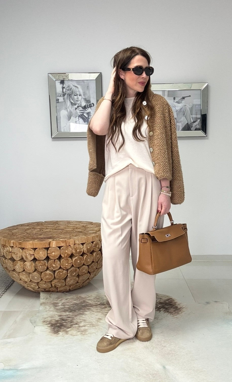 Stoffhose - Beige