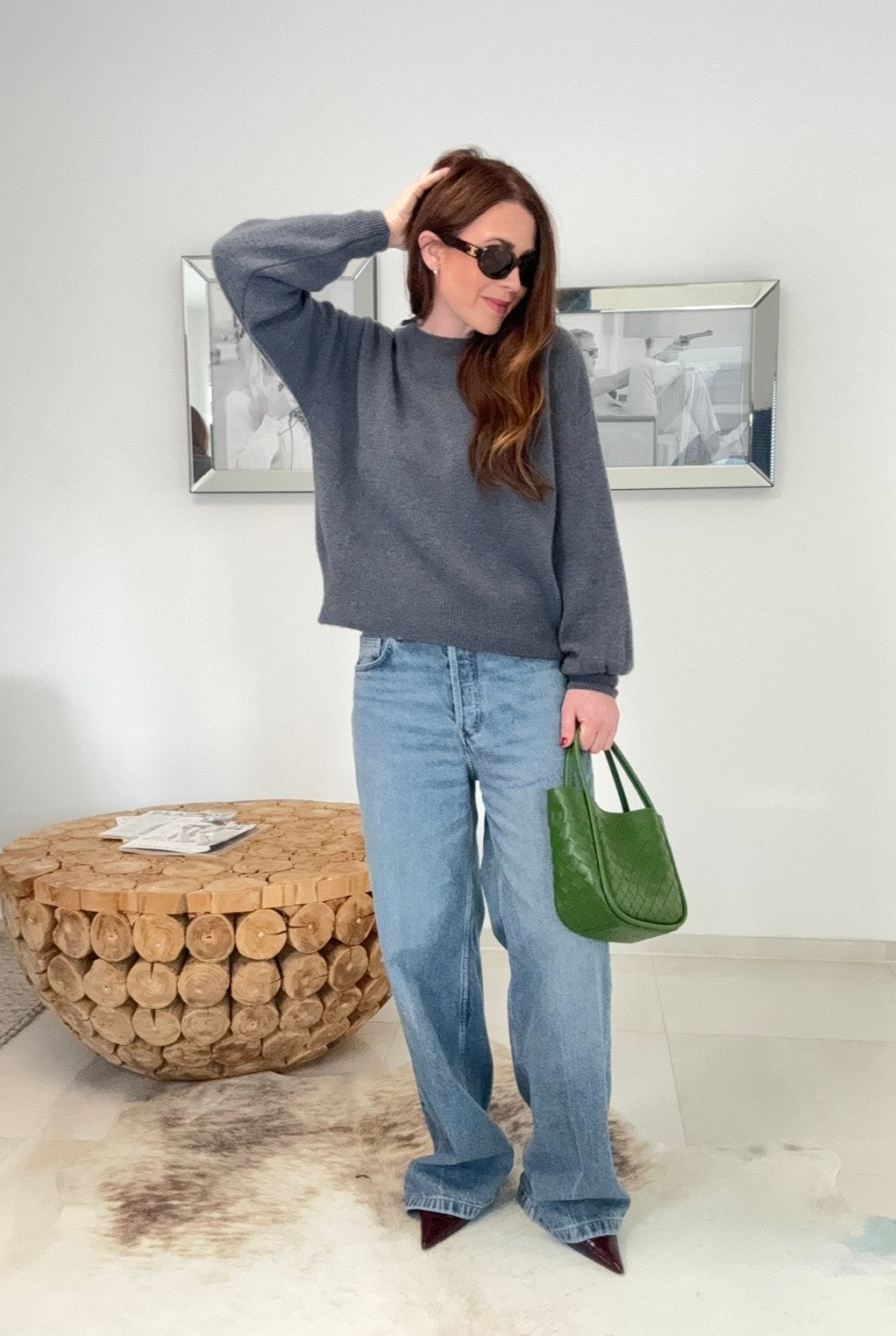 Baby-Alpaka-Pullover - Grau