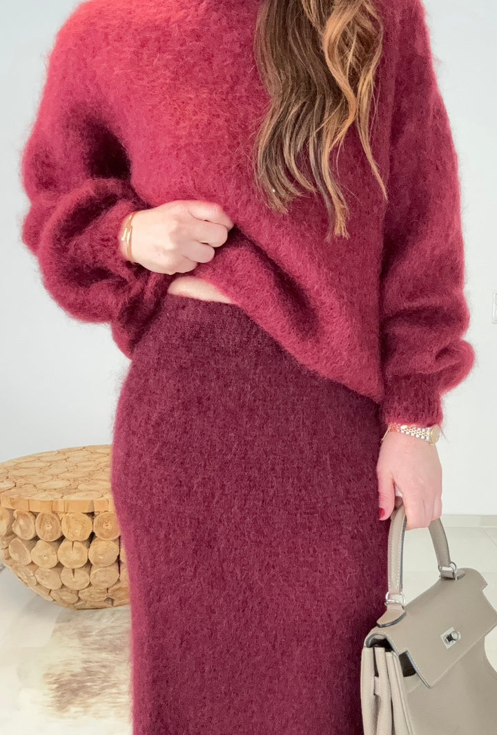 Moahir-Pullover - Burgunder
