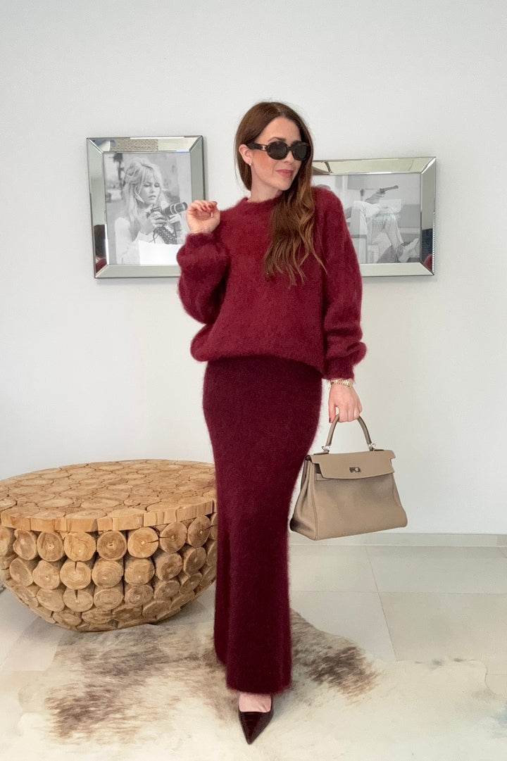 Moahir-Pullover - Burgunder