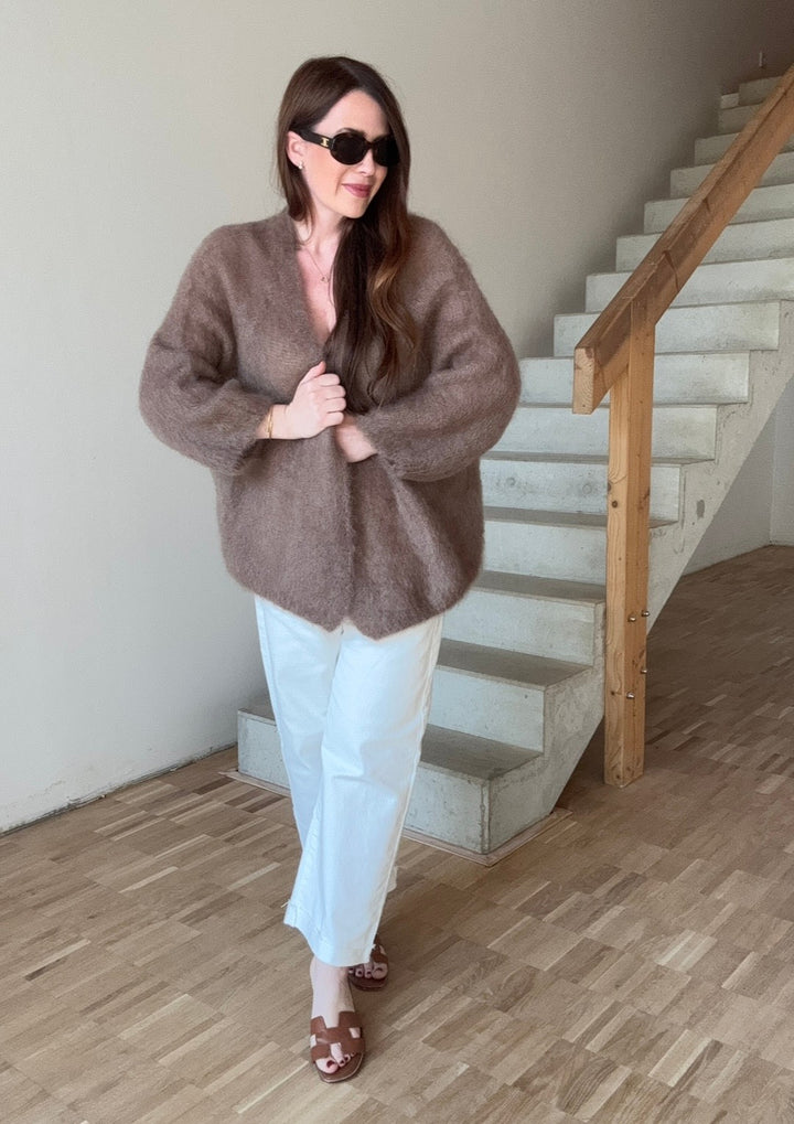 Mohair Cardigan - Taupe