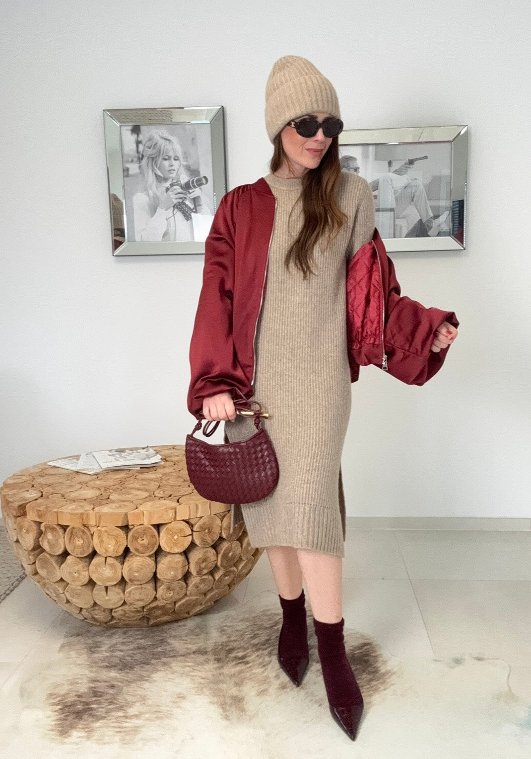 Strickkleid - Beige