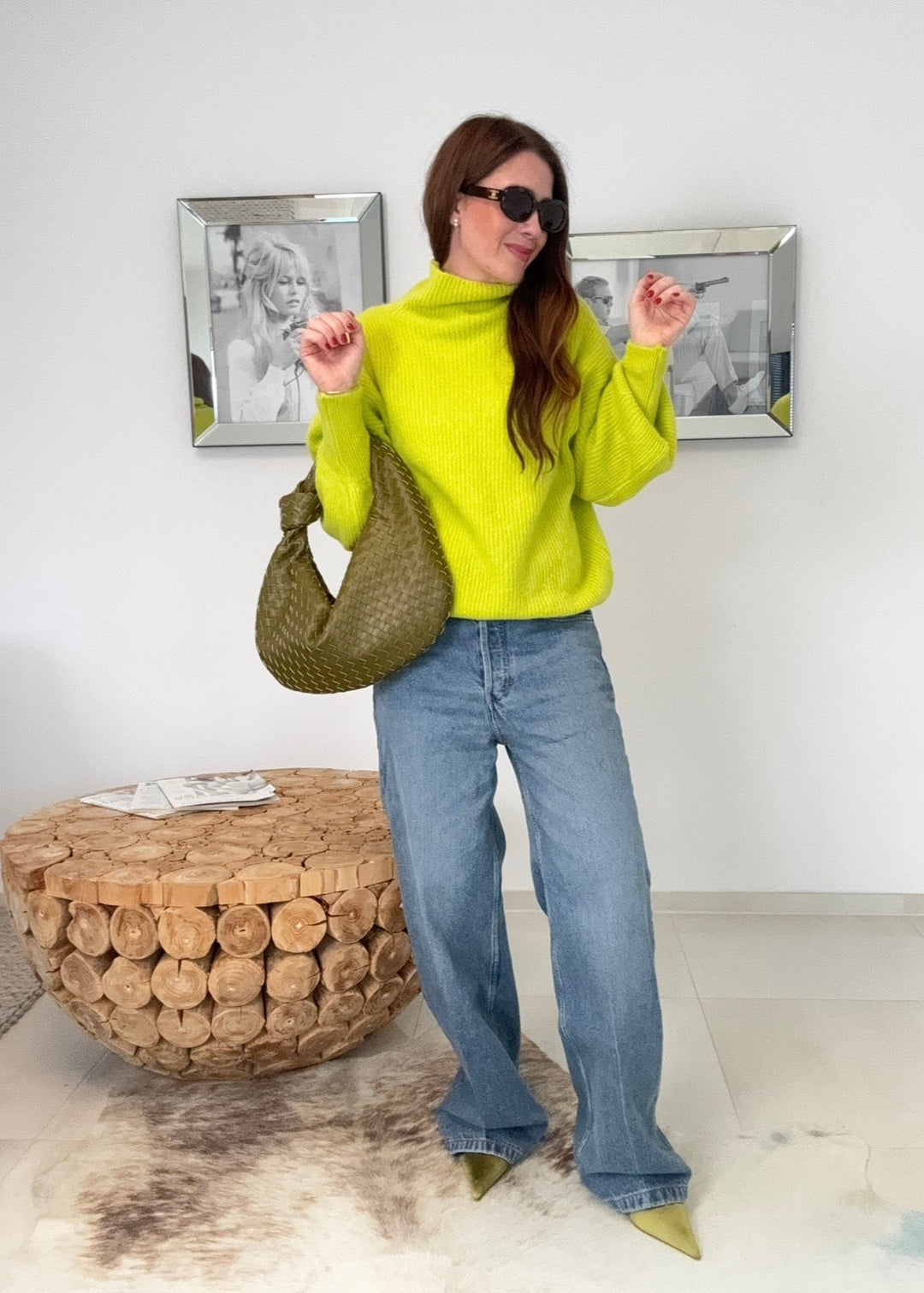 Turtleneckpullover - Lime