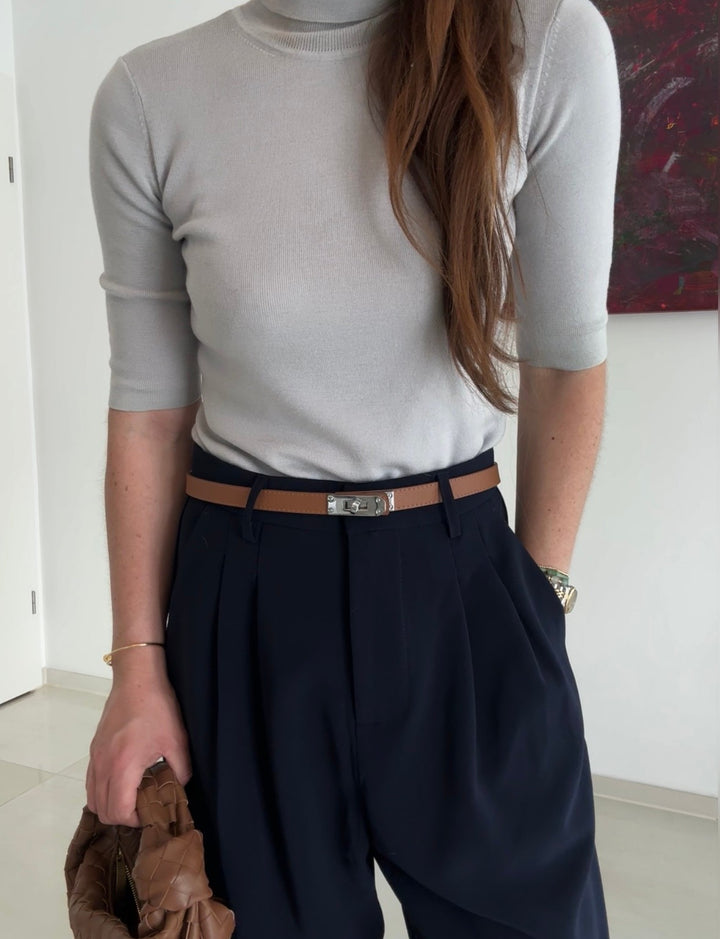 Weite Stoffhose - Navy