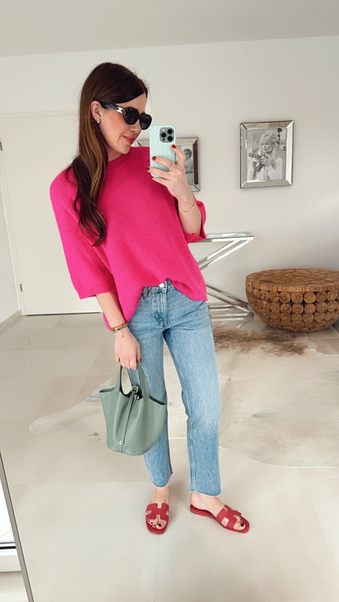 Baby-Alpaka Shirt - Brombeere/Pink
