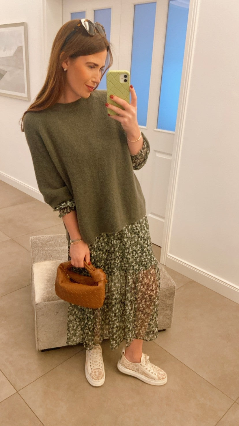 Maxi-Kleid - Grün