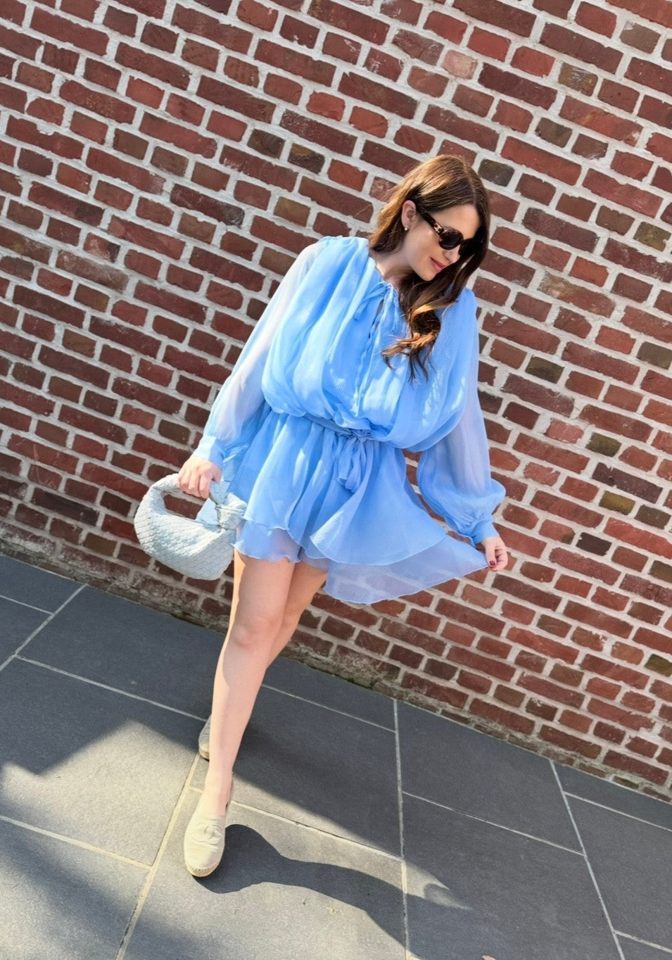 Verspieltes Kleid - Hellblau