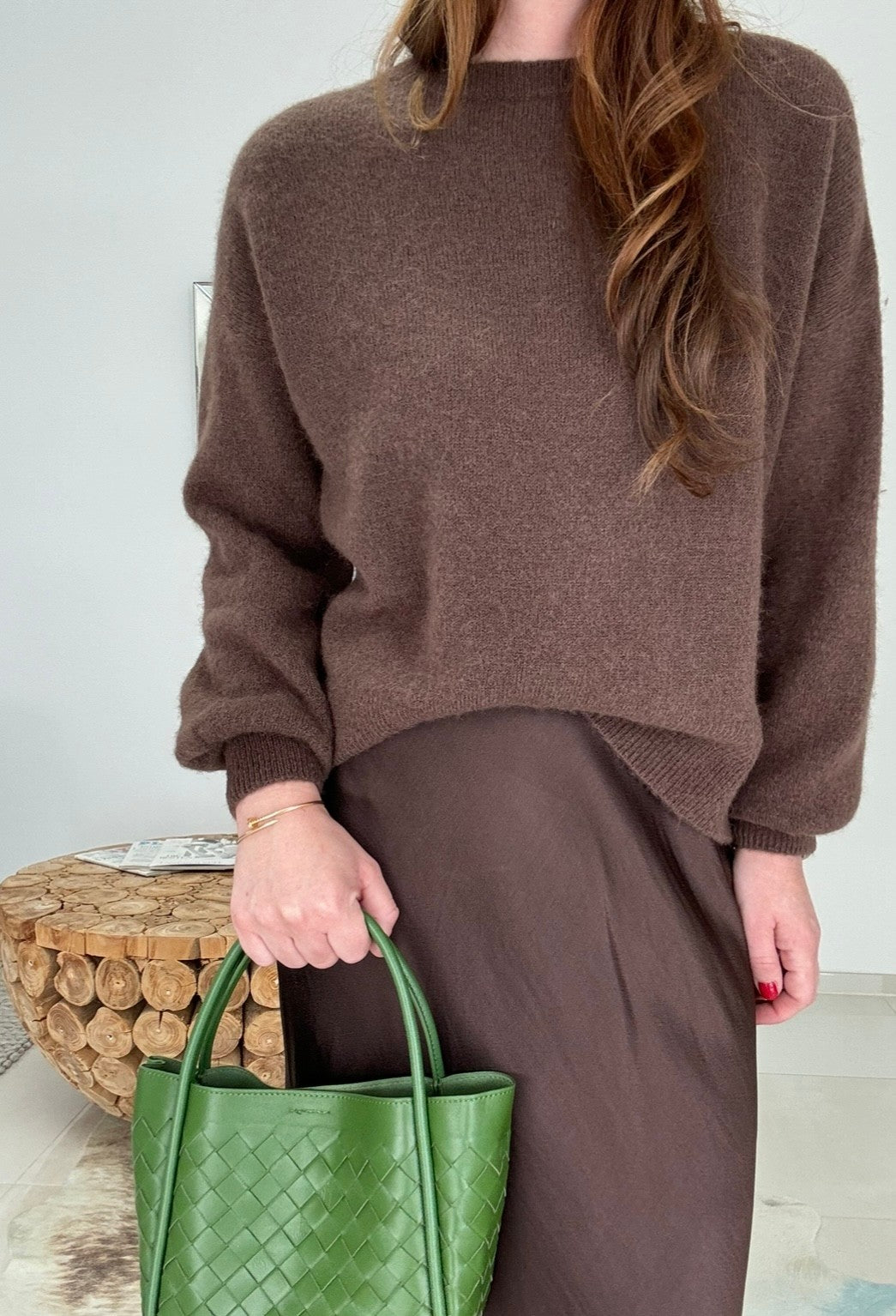 Baby-Alpaka Pullover - Schoko