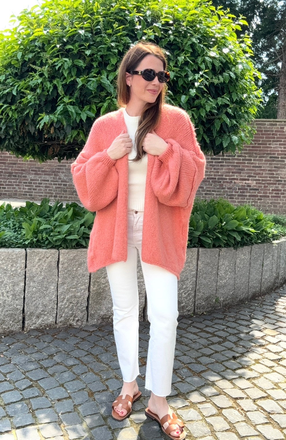 Strickjacke - Lachs