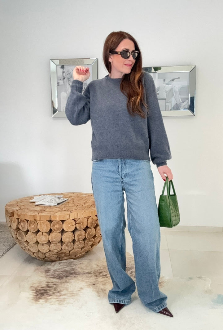 Baby-Alpaka-Pullover - Grau