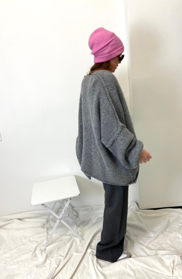 Strickjacke - Grau