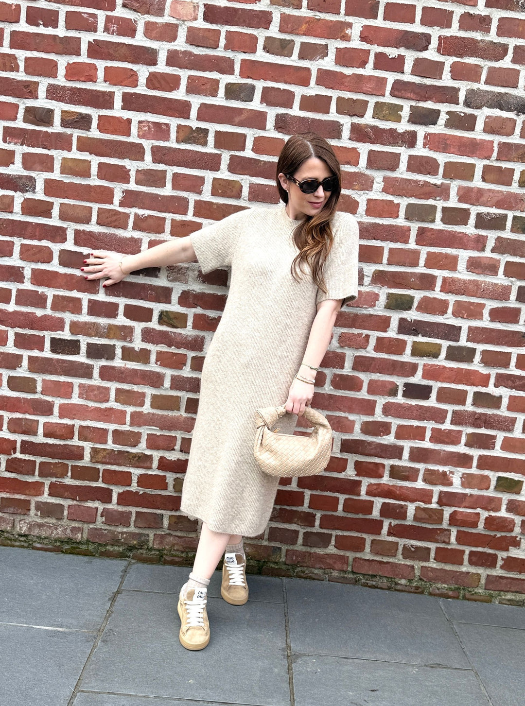 Strickkleid - Beige