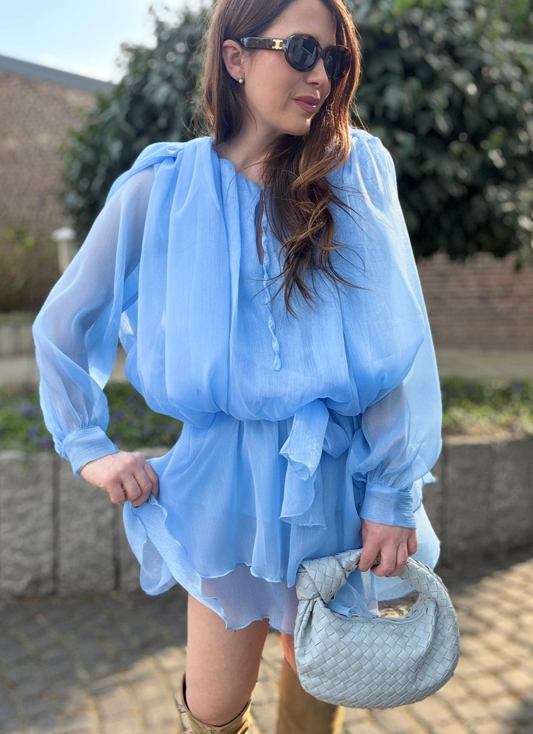 Verspieltes Kleid - Hellblau