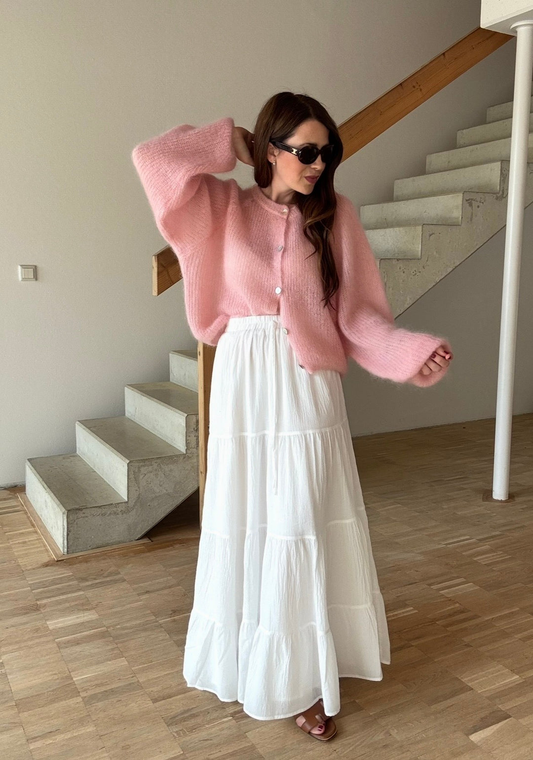 Mohair-Cardigan - Rosa