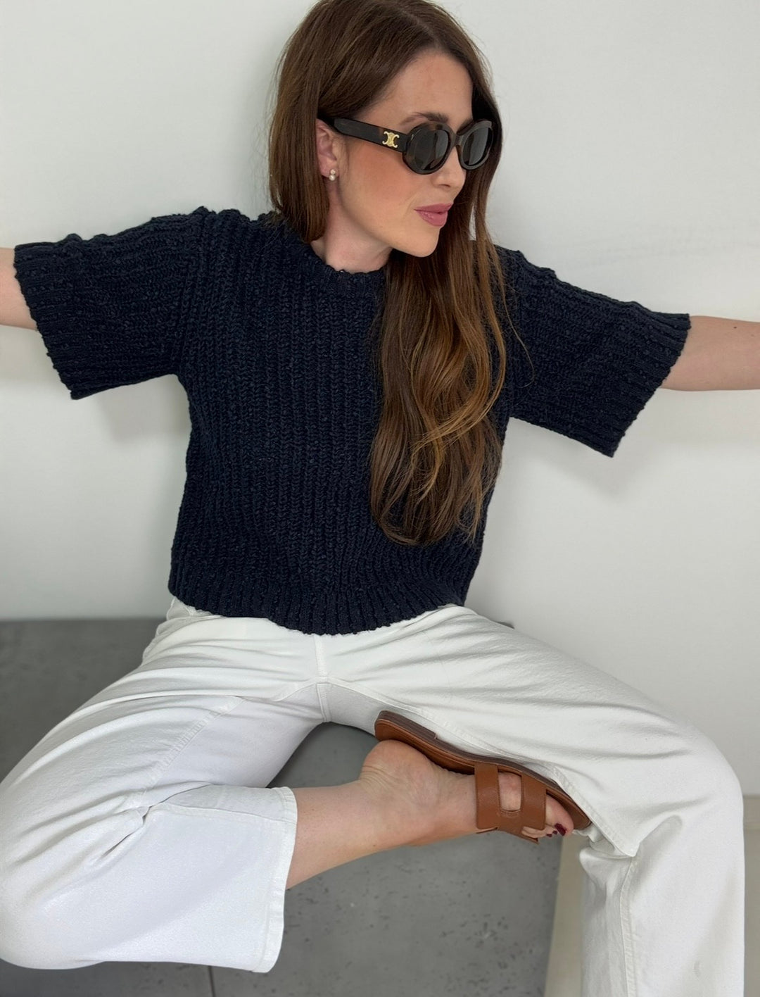 Strickshirt - Navy