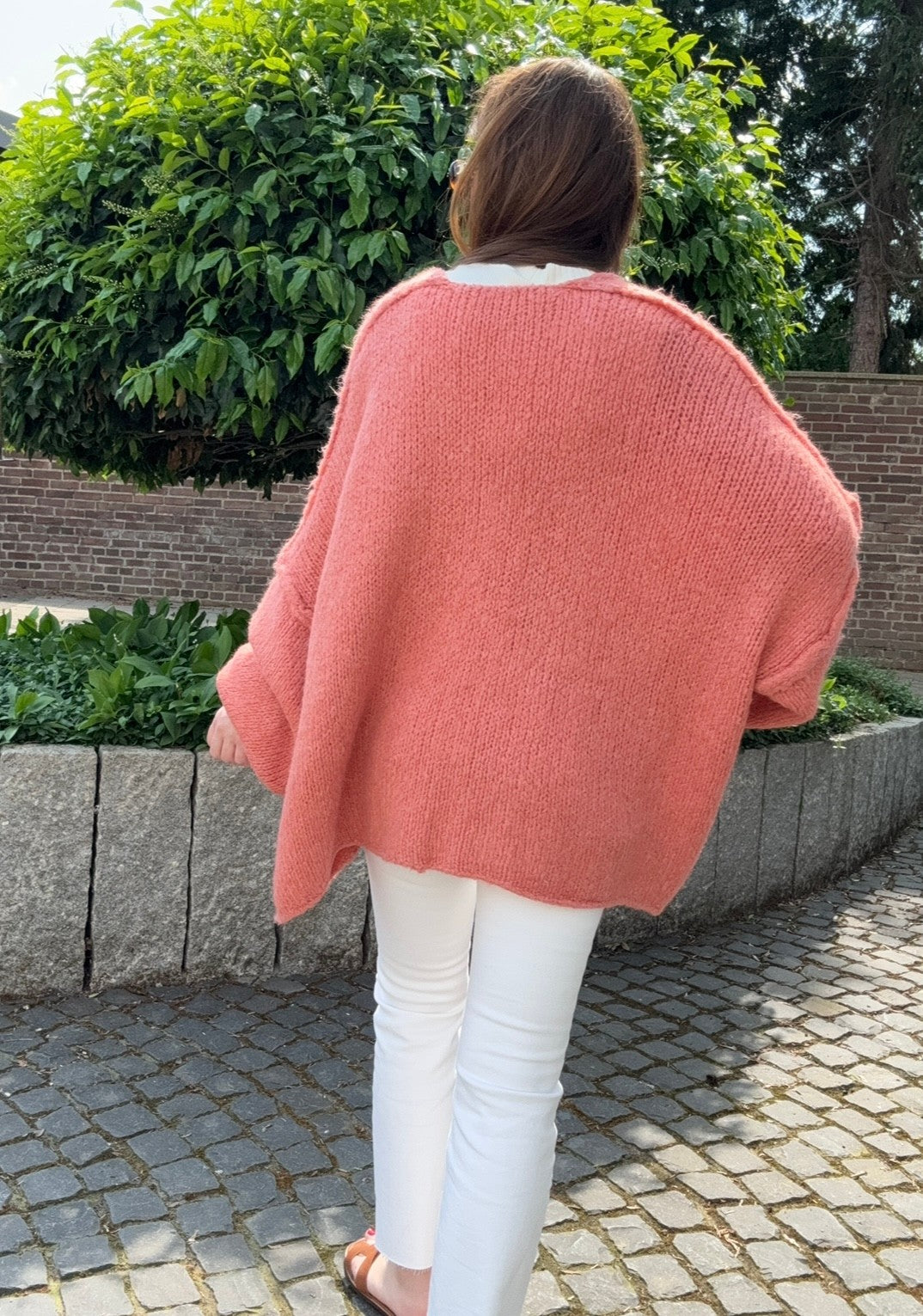 Strickjacke - Lachs