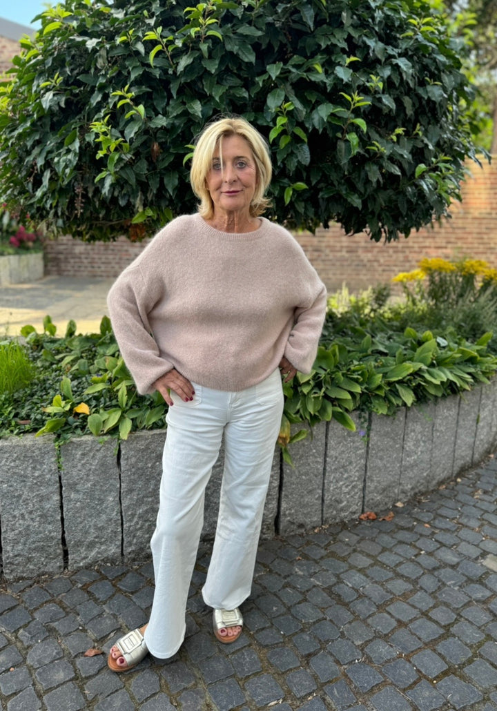 Alpaka Pullover "Sylt" - Beige (Muster)