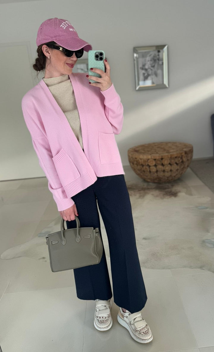 Cardigan  mit Taschen - Rose