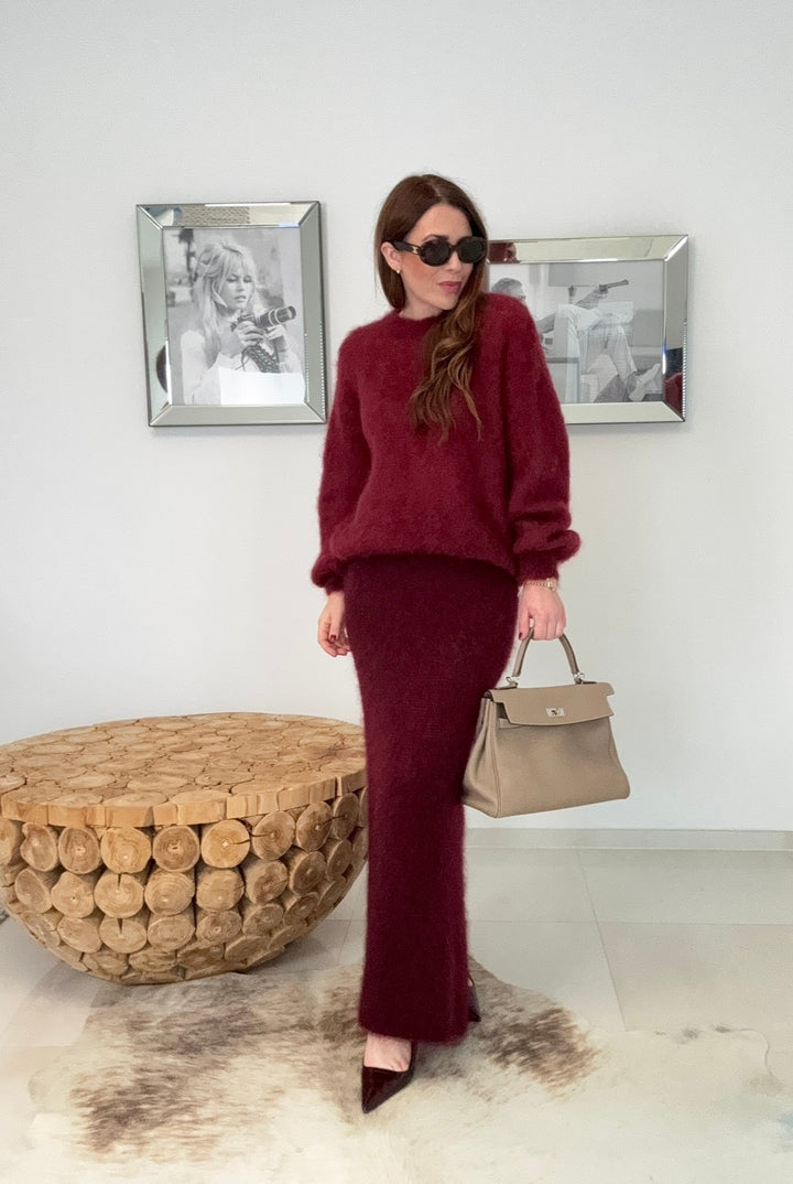 Moahir-Pullover - Burgunder