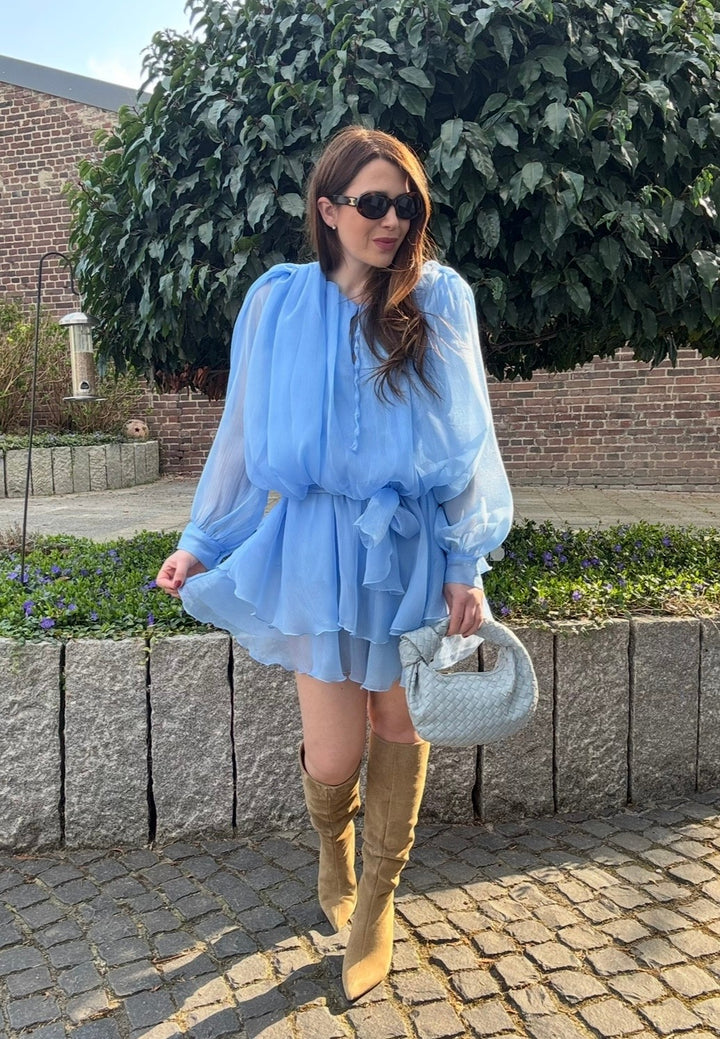 Verspieltes Kleid - Hellblau