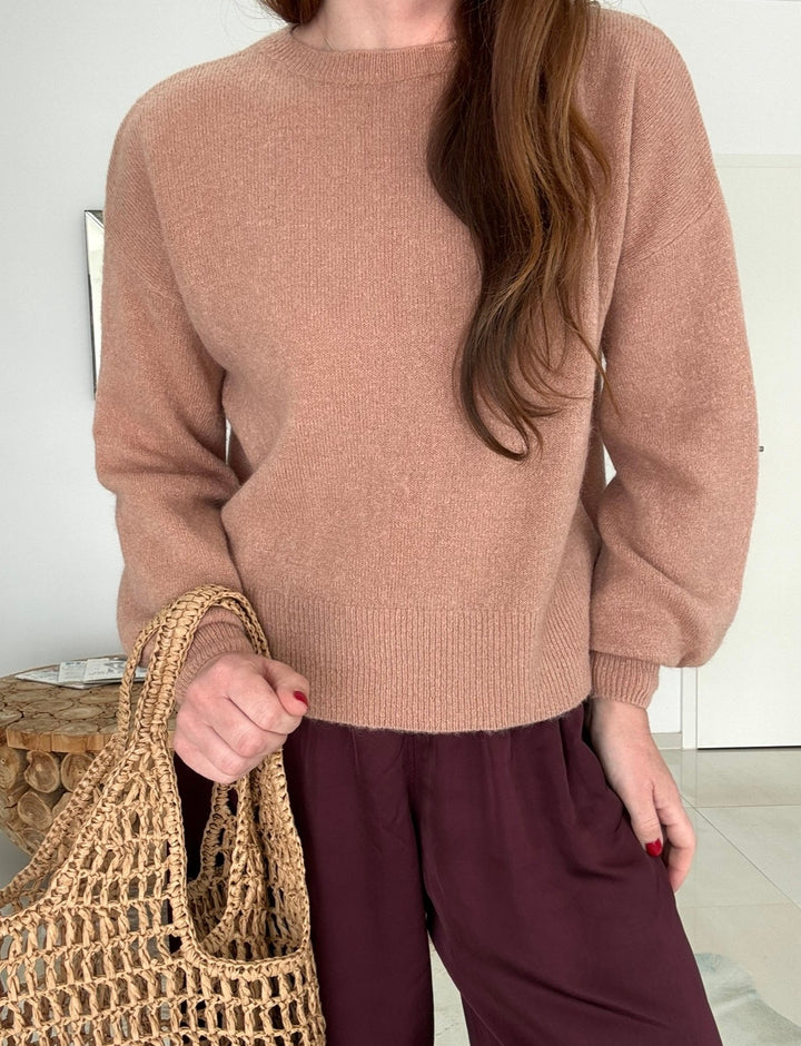 Baby-Alpaka Pullover - Camel