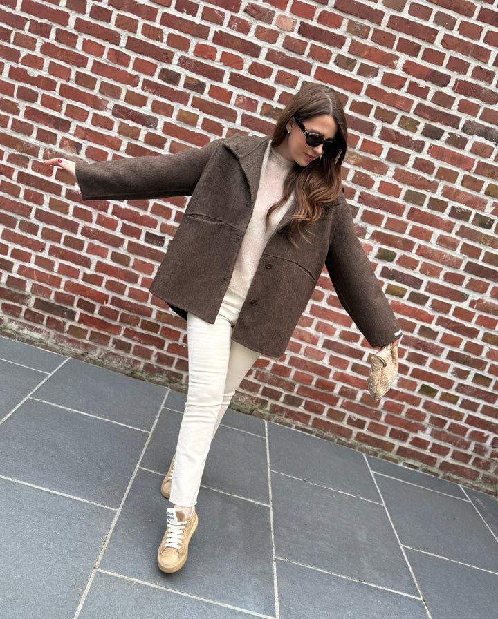 JACKE AUS 100% WOLLE - HANDGEFERTIGT